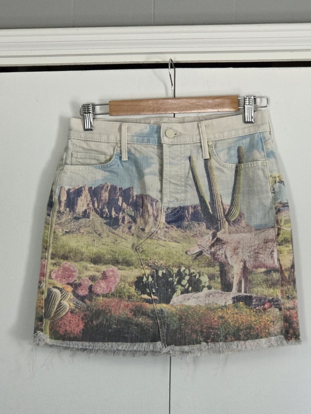 Mother Rare The Tomcat Skirt Fray Mini
